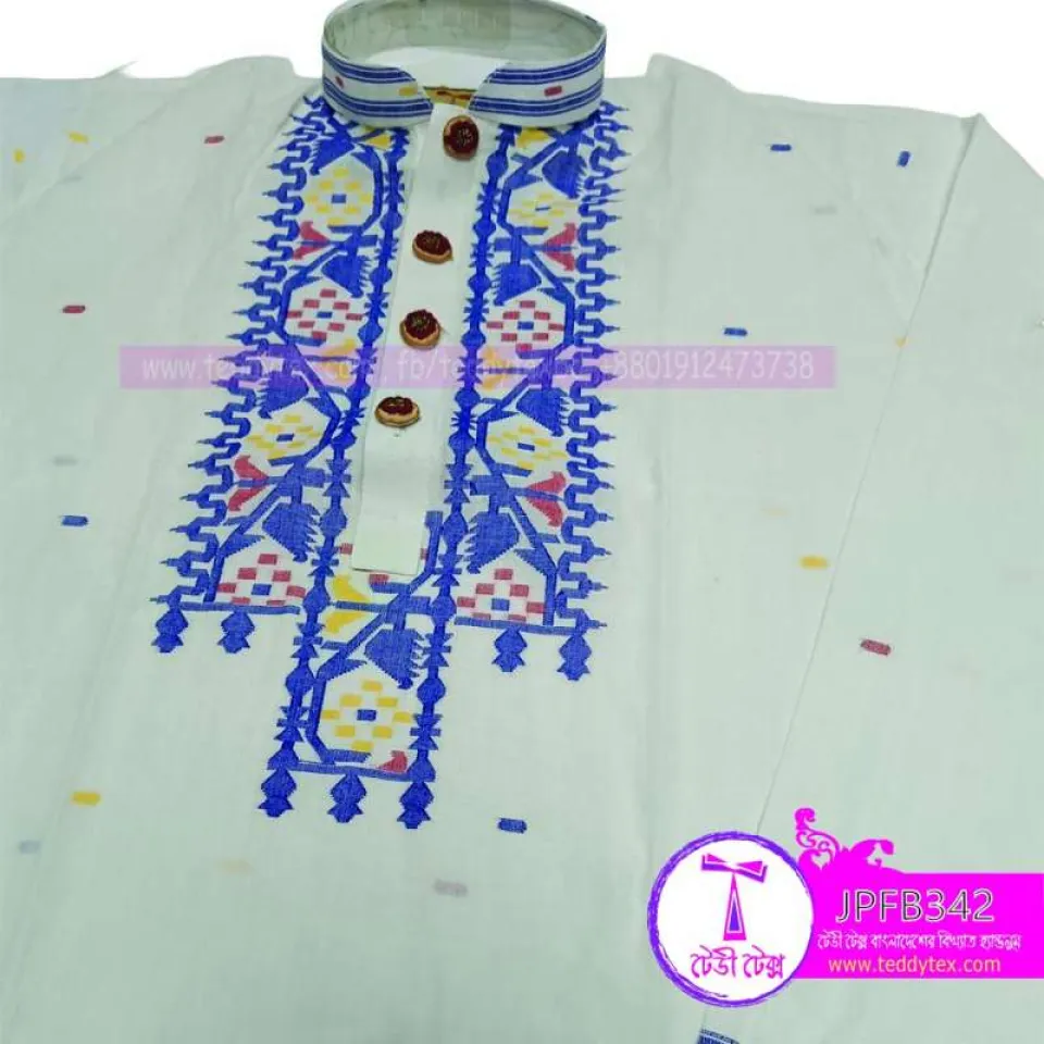 Dhakai Handloom Super Premium Jamdani Panjabi thumbnail 2