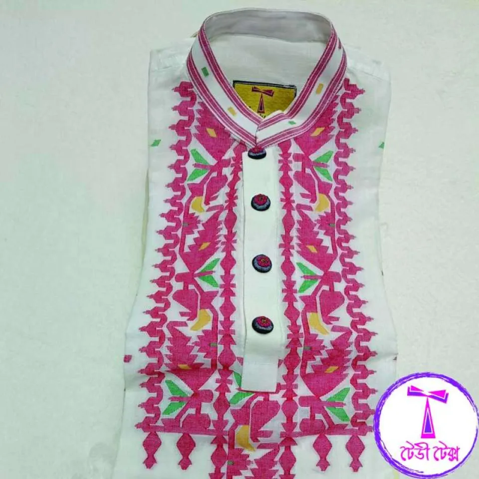 Dhakai Handloom Super Premium Jamdani Panjabi thumbnail 2